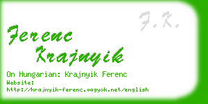 ferenc krajnyik business card